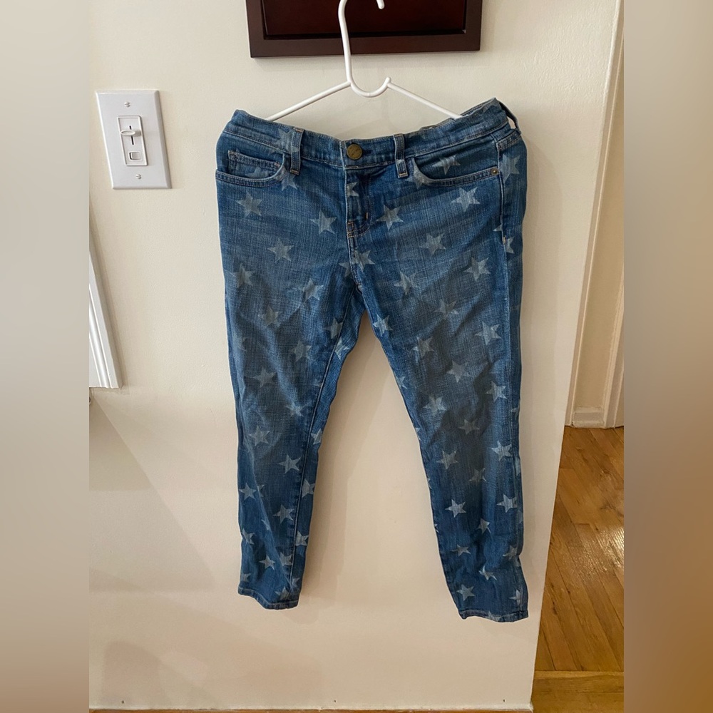 Current/Elliott Blue Star Patterned Women’s Jeans 29 Stiletto Style